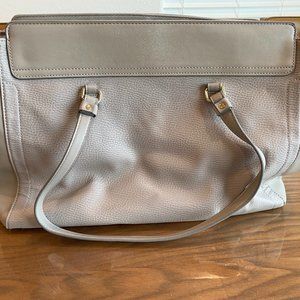 Gray large tote bag.